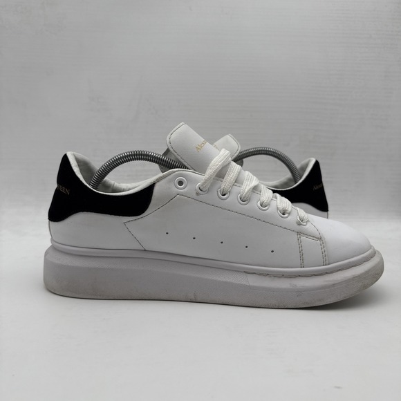 Alexander McQueen Men's EU 45/US 12 Oversized White/Black Suede Trim Sneakers - Picture 3 of 16